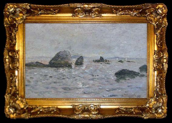 framed  Giovanni Battista Castagneto Seascape, ta009-2